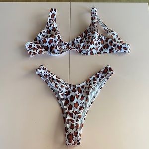 Cow print bikini